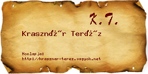 Krasznár Teréz névjegykártya