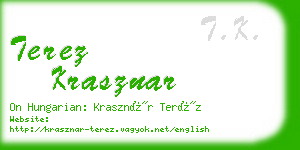 terez krasznar business card